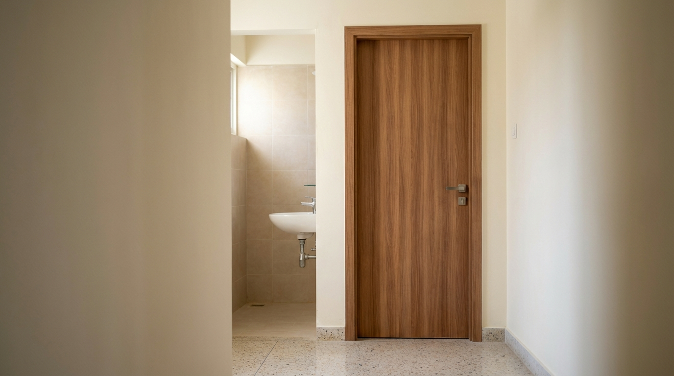 35 Modern Bathroom Door Designs with Waterproof Materials (2026)