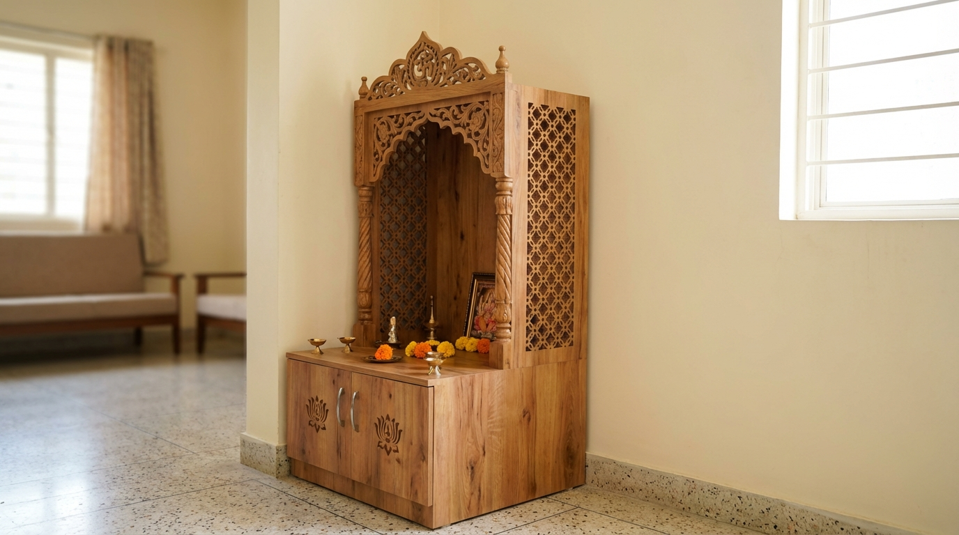 47 Stunning Plywood Mandir Designs for Indian Homes (2026 Gallery)