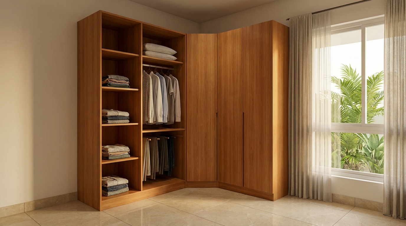 Corner Wardrobe Design: 20+ L-Shaped & Walk-in Corner Solutions for Bedrooms