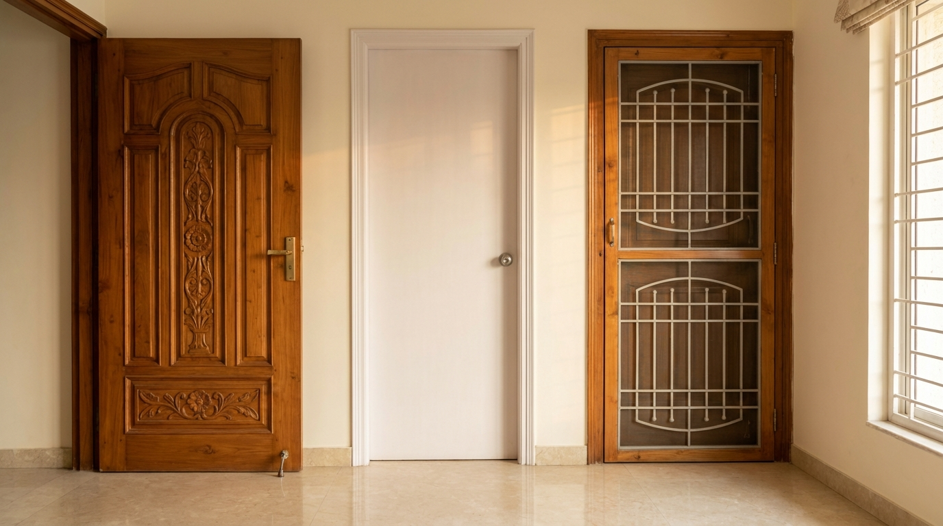 Door Design for Home: 100+ Main Door, Bedroom & Safety Door Ideas with Materials Guide