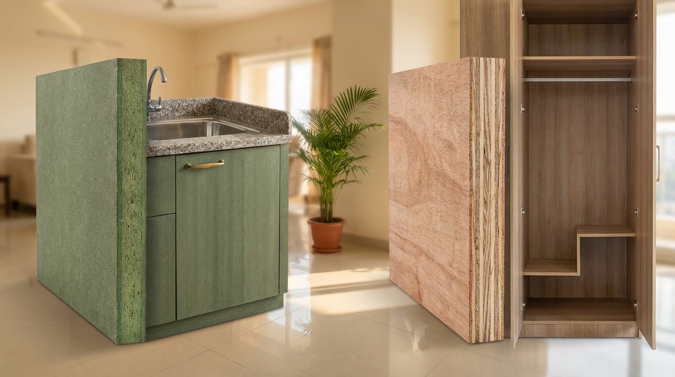 HDHMR vs Plywood: Which is Better for Kitchen, Wardrobe & Furniture?