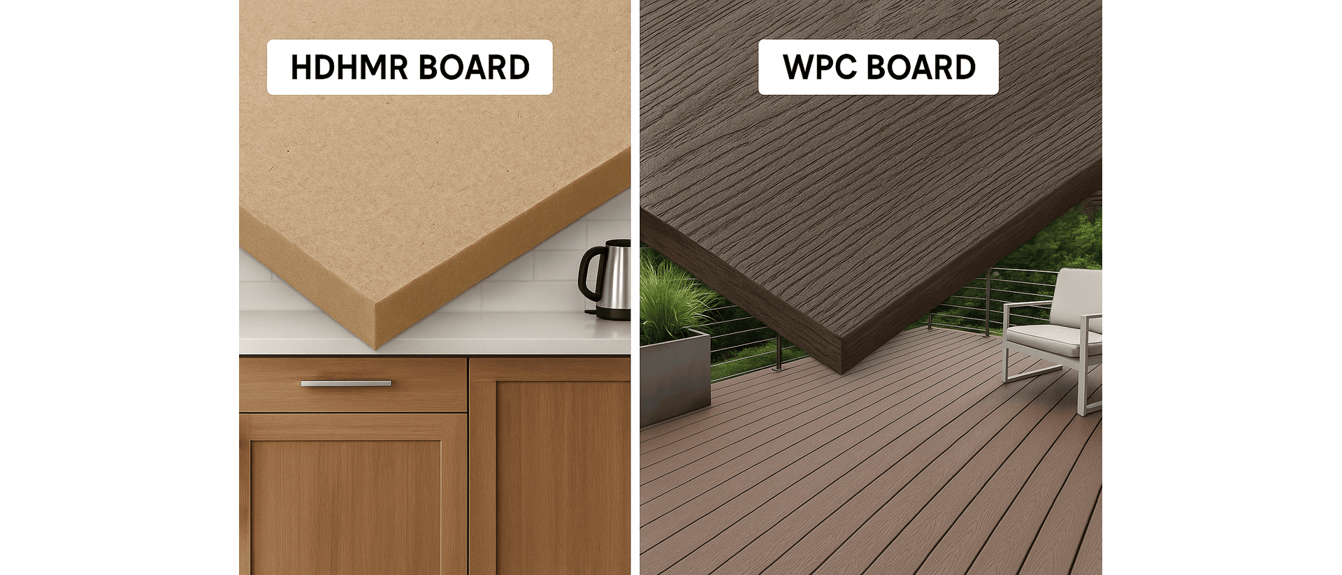 HDHMR vs WPC Board – Which is Better for Wet Areas?