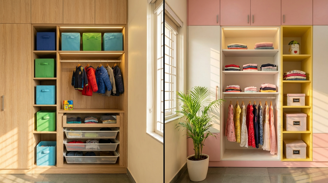 Kids Wardrobe Design: 25+ Colorful & Functional Ideas for Boys & Girls Rooms