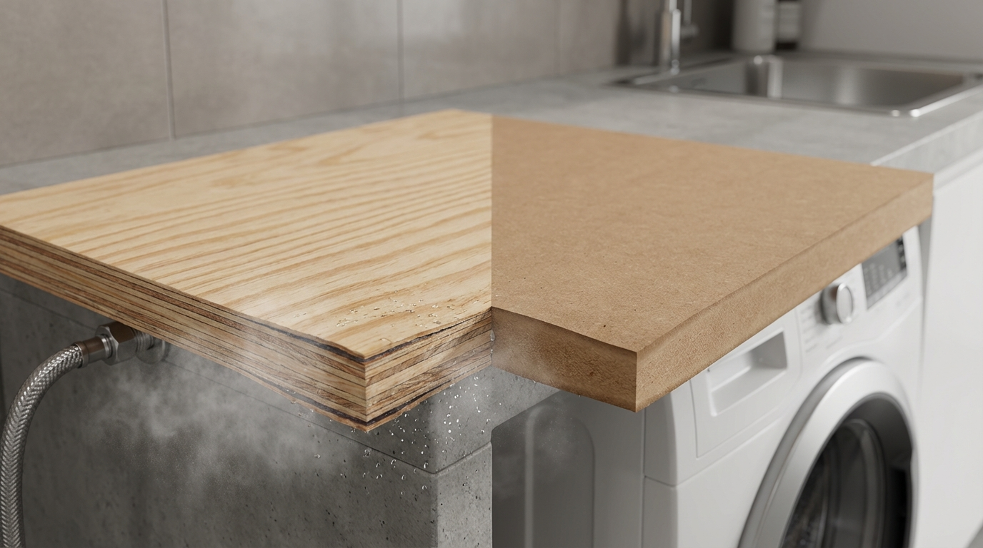 MDF vs plywood for laundry area: what to pick (India)