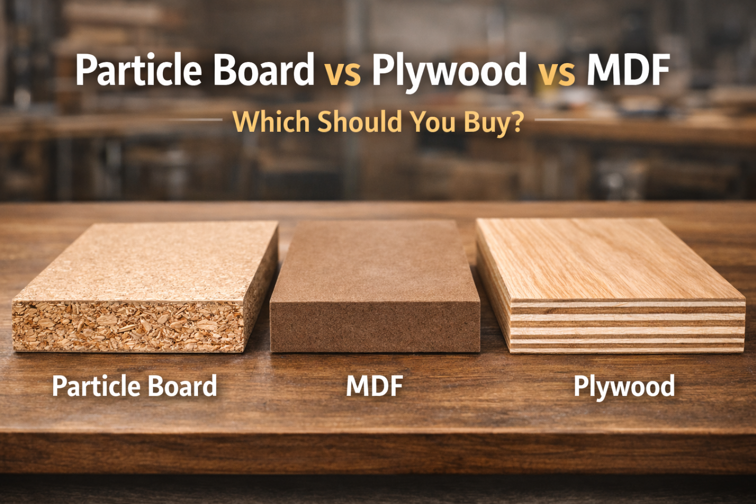 Particle Board vs Plywood vs MDF: Which Board Should You Buy?