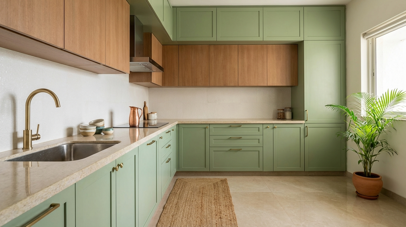 Pista Green Color Ideas: 25+ Wall, Kitchen & Furniture Designs for Indian Homes
