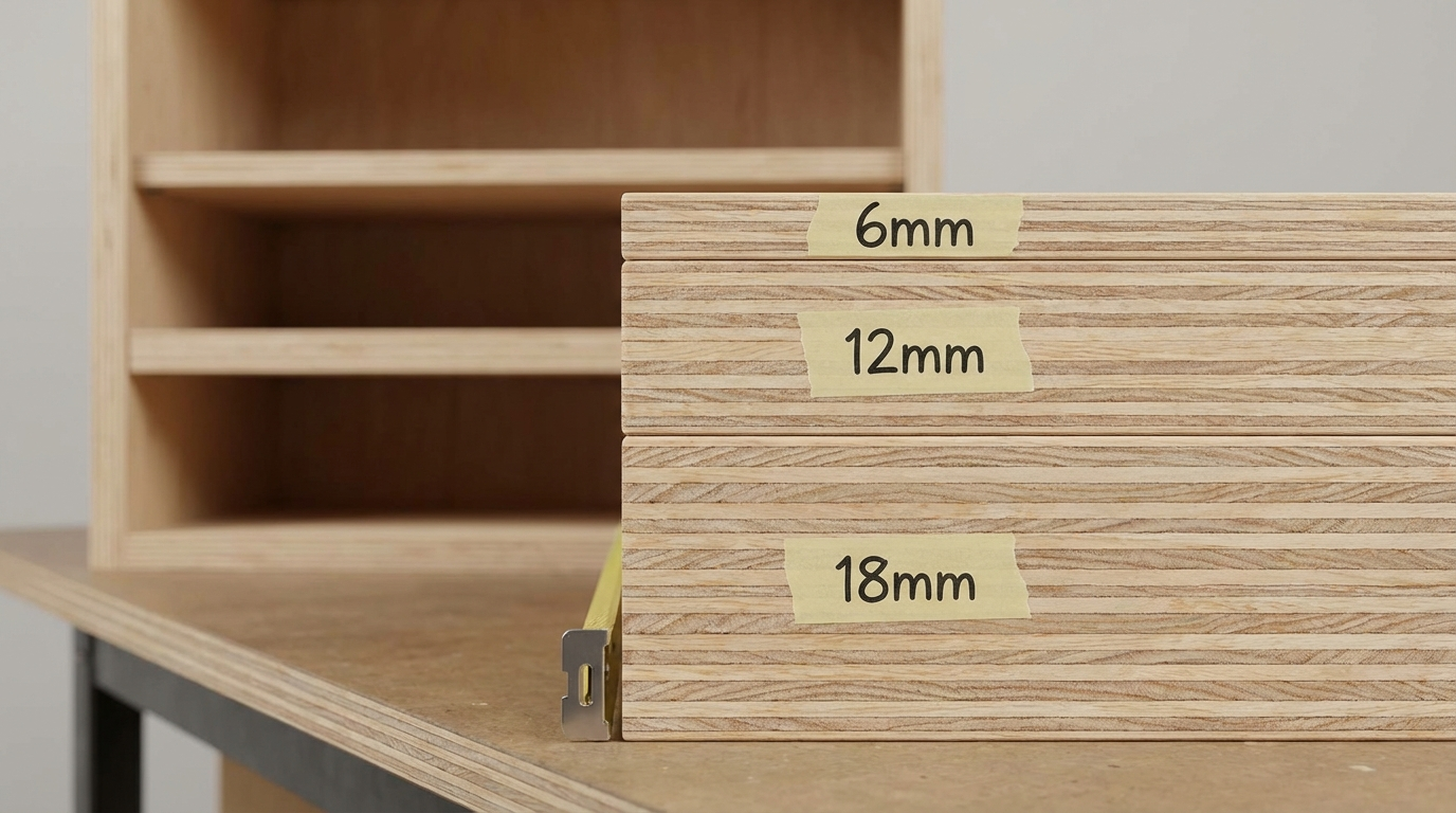 Plywood Thickness Guide – 6mm vs 12mm vs 18mm for Furniture