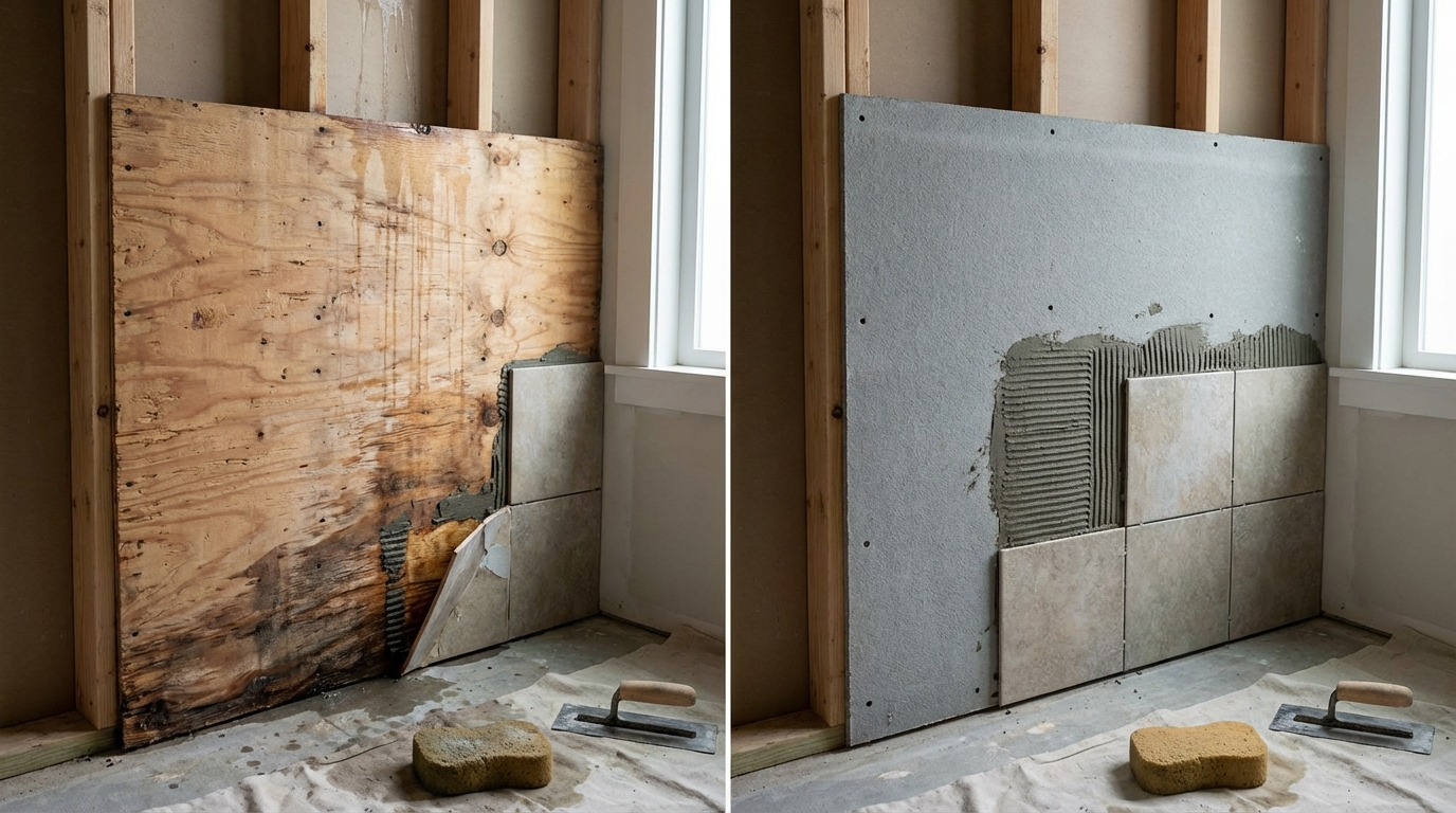 Plywood vs Cement Board