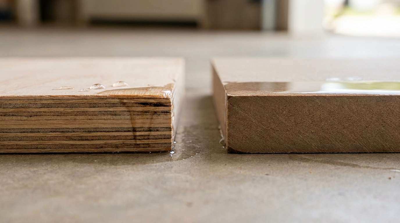 Plywood vs WPC board for bathrooms: waterproof reality check