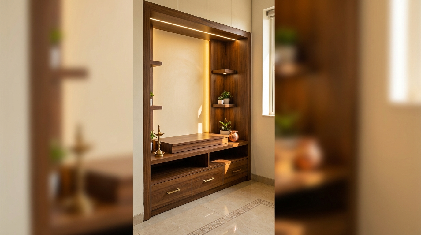 Pooja Room Design Ideas: 40+ Modern Mandir Designs with Materials & Vastu Tips