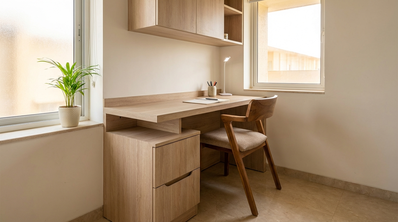 Study Table Design Ideas: 35+ Modern, Space-Saving & Kids Study Table with Storage