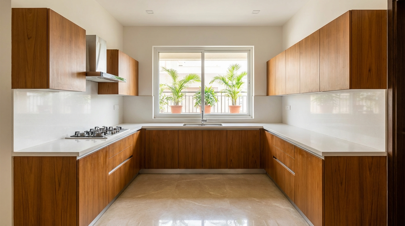 U-Shaped Kitchen Design: 25+ Modern Layouts for Large & Medium Indian Kitchens