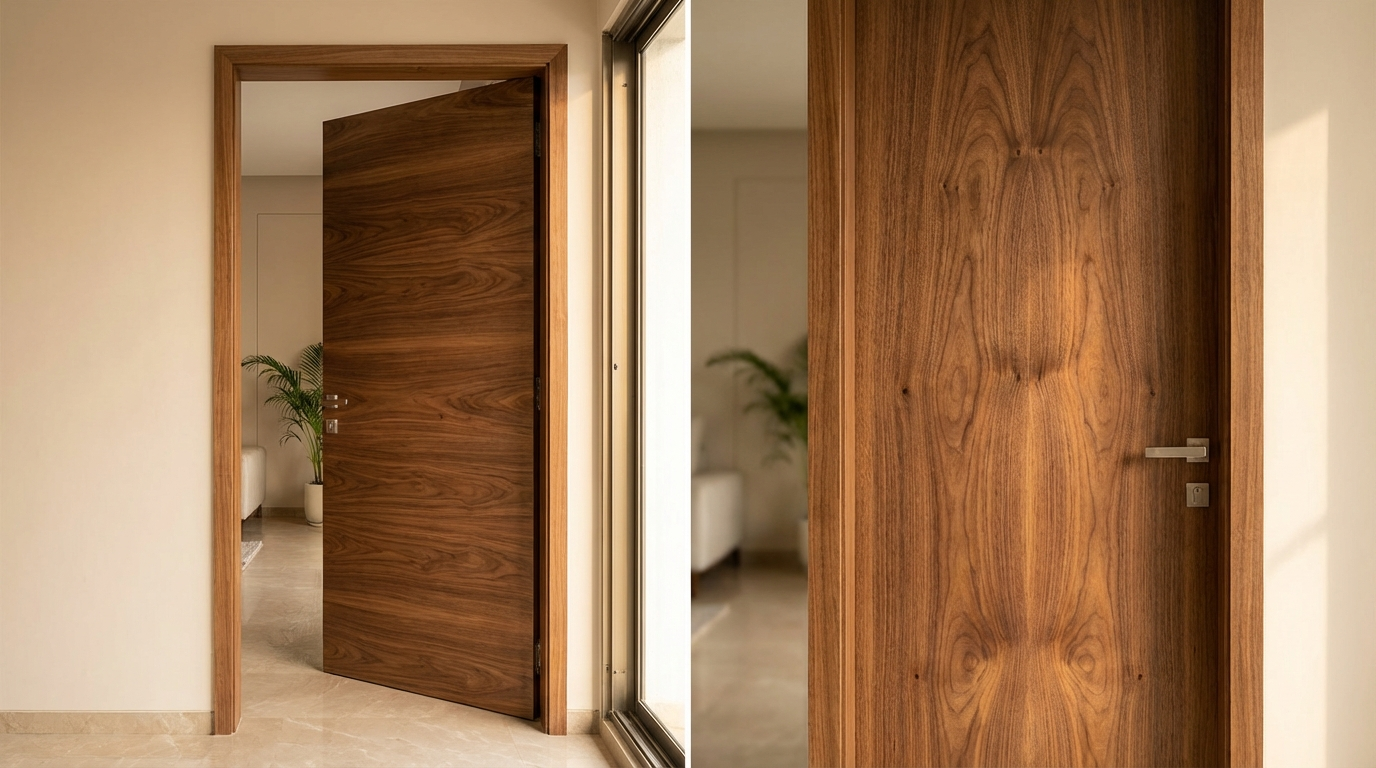 Veneer Door Design: 20+ Luxury Wooden Door Ideas with Types & Maintenance Guide
