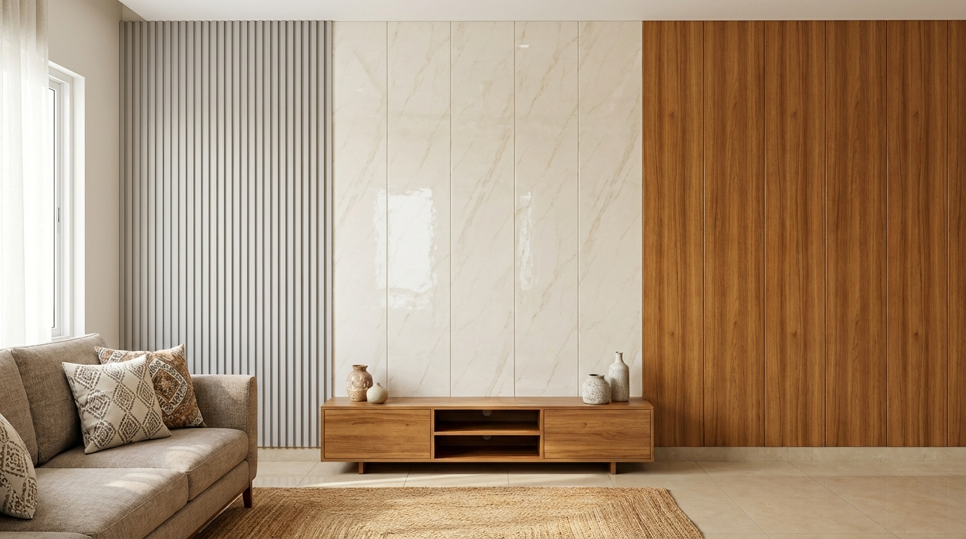 Wall Panel Design Ideas: 35+ WPC, PVC & Wooden Panels for Living Room & Bedroom